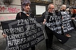 A performance of Women in Black in the center of Belgrade entitled 