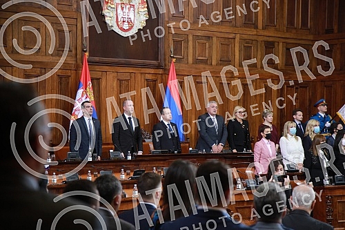 The tenth special session of the National Assembly of the Republic of Serbia in the Twelfth Convocation, at which the Act amending the Constitution of Serbia was promulgated.Deseta posebna sednica Narodne skupstine Republike Srbije u Dvanaestom saz