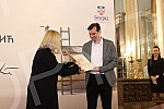 The ceremonial awarding of the newly established Dusan Radovic Award for Literature for Children and Youth was held in the Ceremonial Hall of the Belgrade City Assembly, organized by the Belgrade City Library.U Svecanoj sali Skupstine grada Beograd