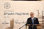 The ceremonial awarding of the newly established Dusan Radovic Award for Literature for Children and Youth was held in the Ceremonial Hall of the Belgrade City Assembly, organized by the Belgrade City Library.U Svecanoj sali Skupstine grada Beograd