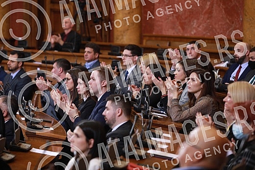 The tenth special session of the National Assembly of the Republic of Serbia in the Twelfth Convocation, at which the Act amending the Constitution of Serbia was promulgated.Deseta posebna sednica Narodne skupstine Republike Srbije u Dvanaestom saz