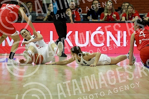 First round of qualifications for the FIBA Women's EuroBasket 2021, a match between the Serbian and Turkish teams.Prvo kolo kvalifikacija za FIBA Women's EuroBasket 2021, utakmica izmedju ekipa Srbije i Turske.