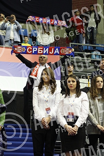 The first day of the first round of the Davis Cup World Group between Serbia and Kazakhstan held in the 