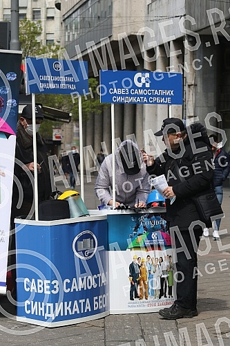 Promotion of safety and health at work, during which the Federation of Independent Trade Unions of Serbia pointed out to the citizens the importance of prevention in order to save life and health during work.Promocija bezbednosti i zdravlja na radu