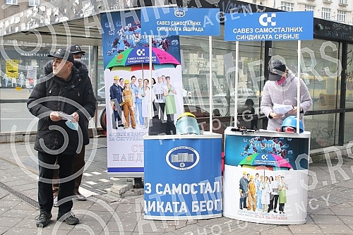 Promotion of safety and health at work, during which the Federation of Independent Trade Unions of Serbia pointed out to the citizens the importance of prevention in order to save life and health during work.Promocija bezbednosti i zdravlja na radu
