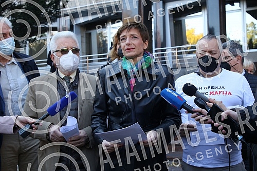 The Democratic Party and the Assembly of Free Serbia held a joint press conference in front of the Ministry of Health and Of the Republic Public Prosecutor's Office, and the topic of the conference was the filing of criminal charges against the Prime