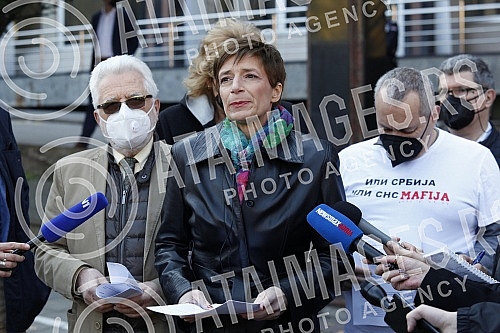 The Democratic Party and the Assembly of Free Serbia held a joint press conference in front of the Ministry of Health and Of the Republic Public Prosecutor's Office, and the topic of the conference was the filing of criminal charges against the Prime