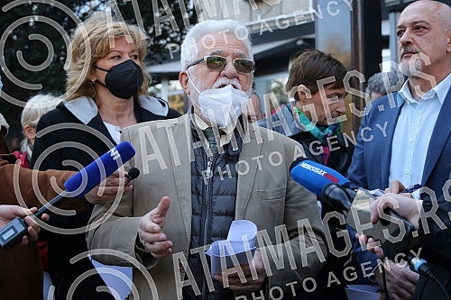 The Democratic Party and the Assembly of Free Serbia held a joint press conference in front of the Ministry of Health and Of the Republic Public Prosecutor's Office, and the topic of the conference was the filing of criminal charges against the Prime
