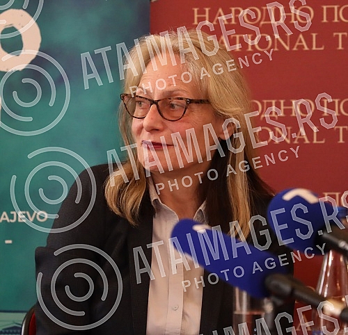 A press conference was held at the National Theater on the occasion of the guest performance of a drama and ballet play from the National Theater in Sarajevo.U Narodnom pozoristu odrzana je konferencija za novinare povodom gostovanja dramske i bale