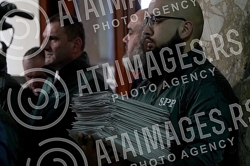 The Party of Justice and Reconciliation handed over the list for the parliamentary elections to the MUFTI'S TAX - Party of Justice and Reconciliation - Usame Zukorlic and certified statements of voters who support her at the seat of the Republic Elec