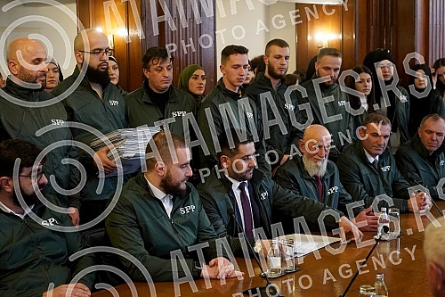 The Party of Justice and Reconciliation handed over the list for the parliamentary elections to the MUFTI'S TAX - Party of Justice and Reconciliation - Usame Zukorlic and certified statements of voters who support her at the seat of the Republic Elec