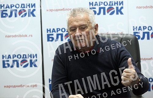 Press conference by President of New Serbia Velimir Ilic.Konferencija za medije predsednika Nove Srbije Velimira Ilica.