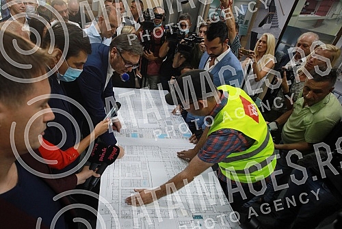 The President of the Republic of Serbia, Aleksandar Vucic, visited the final works on the reconstruction and construction of the Clinical Center of Serbia.Predsednik Republike Srbije Aleksandar Vucic obisao je zavrsne radove na rekonstrukciji i izg