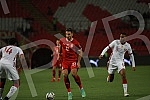 The football players of the national teams of Serbia and Qatar are playing a friendly match at the Rajko Mitic Stadium.Fudbaleri reprezentacija Srbije i Katara na stadionu Rajko Mitic igraju prijateljski mec.