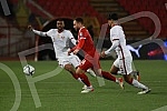 The football players of the national teams of Serbia and Qatar are playing a friendly match at the Rajko Mitic Stadium.Fudbaleri reprezentacija Srbije i Katara na stadionu Rajko Mitic igraju prijateljski mec.