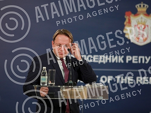 In the Presidency of Serbia, a meeting was held between President Aleksandar Vucic and the European Commissioner for Neighborhood and Enlargement Oliver Varhelyi. U Predsednistvu Srbije odrzan sastanak predsednika Aleksandra Vucica s evropskim kome