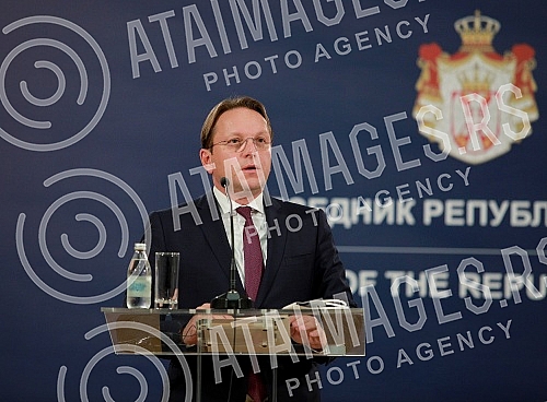 In the Presidency of Serbia, a meeting was held between President Aleksandar Vucic and the European Commissioner for Neighborhood and Enlargement Oliver Varhelyi. U Predsednistvu Srbije odrzan sastanak predsednika Aleksandra Vucica s evropskim kome