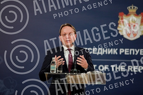 In the Presidency of Serbia, a meeting was held between President Aleksandar Vucic and the European Commissioner for Neighborhood and Enlargement Oliver Varhelyi. U Predsednistvu Srbije odrzan sastanak predsednika Aleksandra Vucica s evropskim kome