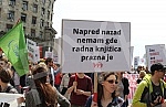 Na Trgu Nikole Pasica povodom Medjunarodnog praznika rada okupljanje clanova Saveza samostalnih sindikata Srbije i Ujedinjenih granskih sindikata 