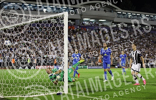 Revans utakmica plej ofa Lige sampiona (UEFA Champions league, play off 2nd leg) izmedju FK Partizan (Serbia) i Bate Borisov (Belorusia) odigrana na stadionu Partizana. 