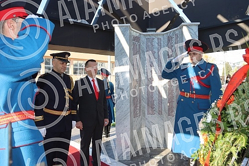 Wreaths were laid at the central memorial to the fallen members of the Republika Srpska MUP in Banja Luka today as part of the celebration of the baptism of the MUP of the Assembly of the Holy Archangel Michael - Arandjelovdan.Kod centralnog spomen