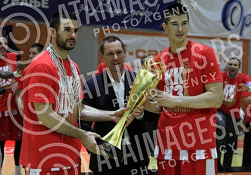 ABA League playoffs final game 3 between Mega Leks and Crvena Zvezda Telekom played at Pinki sports hall. Treca utakmica finala plej ofa ABA lige izmedju kosarkasa Mega Leks i Crvene zvezde Telekom odigrana u hali Pinki.