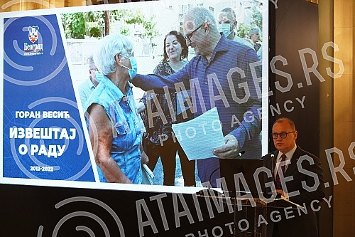 A press conference of the Deputy Mayor of Belgrade, Goran Vesic, was held in the Ceremonial Hall of the Old Palace, where he presented the results of the work of the city government.U Svecanoj sali Starog dvora odrzana je konferencija za novinare z