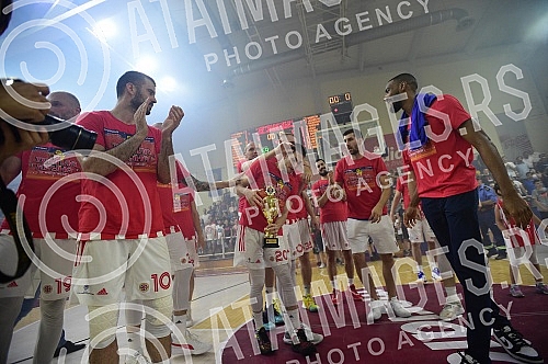 The second match of the finals of the Serbian Super League between KK FMP Meridian and KK Crvena zvezda mts was played in FMP Arena in Zeleznik.Drugi mec finala Superlige Srbije izmedju KK FMP Meridian i KK Crvena zvezda mts odigrana je u FMP Areni