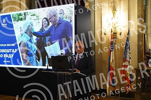 A press conference of the Deputy Mayor of Belgrade, Goran Vesic, was held in the Ceremonial Hall of the Old Palace, where he presented the results of the work of the city government.U Svecanoj sali Starog dvora odrzana je konferencija za novinare z