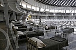 Military beds set up in the halls 1 and 4 of the Belgrade Fair for people with milder sympoms of coronavirus.Vojni kreveti postavjeni u halama 1 i 4 Beogradskog sajma za ljude koji imaju blaze simtome korona virusa.