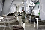 Military beds set up in the halls 1 and 4 of the Belgrade Fair for people with milder sympoms of coronavirus.Vojni kreveti postavjeni u halama 1 i 4 Beogradskog sajma za ljude koji imaju blaze simtome korona virusa.