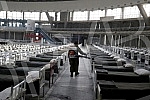 Military beds set up in the halls 1 and 4 of the Belgrade Fair for people with milder sympoms of coronavirus.Vojni kreveti postavjeni u halama 1 i 4 Beogradskog sajma za ljude koji imaju blaze simtome korona virusa.