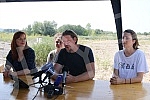 The press conference of the co-chair of the European Green Party and MEP of the Greens / EFA Thomas Weiss, Iva Markovic from the Right to Water Initiative and the representative of the association Bela caplja 1165 Ana Dzakic was held at the location 