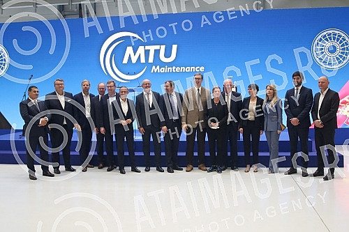 The President of the Republic of Serbia, Aleksandar Vucic, attendedthe opening ceremony of the new MTU Maintenance Serbia facility, where aircraft engine parts will be repaired.Predsednik Republike Srbije Aleksandar Vucic prisustvovao jeceremonij