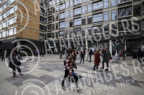 Students are not for sale - protest of students on the plateau near the Faculty of Philosophy.Studenti nisu na prodaju - protest studenata i studentkinja na platou kod Filozofskog fakulteta.