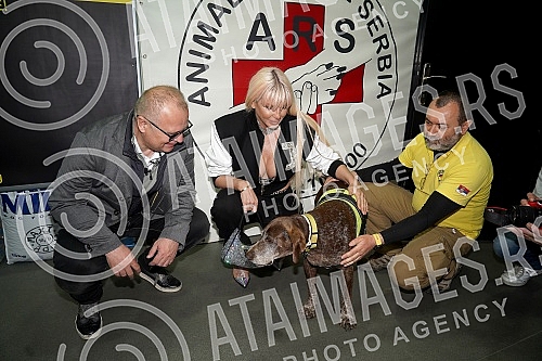 Singer Jelena Karleusa and Deputy Mayor Goran Vesic visited the association Animal Rescue Serbia.Pevacica Jelena Karleusa i zamenik gradonacelnika Goran Vesic obisli su udruzenje Animal Rescue Serbia.