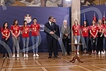 The President of the Republic of Serbia, Aleksandar Vucic, received the women's volleyball team of Serbia, which won the gold medal at the World Championship.Predsednik Republike Srbije Aleksandar Vucic primio je zensku  odbojkasku reprezentaciju S