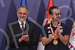 The President of the Republic of Serbia, Aleksandar Vucic, received the women's volleyball team of Serbia, which won the gold medal at the World Championship.Predsednik Republike Srbije Aleksandar Vucic primio je zensku  odbojkasku reprezentaciju S