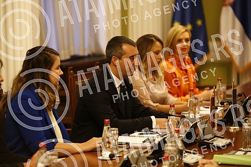 The President of the National Assembly of the Republic of Serbia, Vladimir Orlic, met with the Head of the Delegation of the European Union in Serbia, Emanuele Giaufret, who on that occasion handed over to the President the Annual Report of the Europ